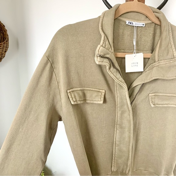 NWT Zara Washed Effect Long Jumpsuit - Picture 10 of 16